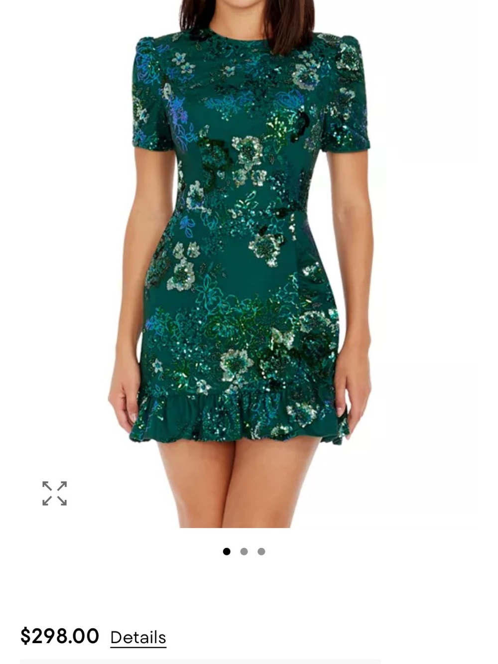 Dress the Population Brittany Sequin Embroidered Cocktail Minidress